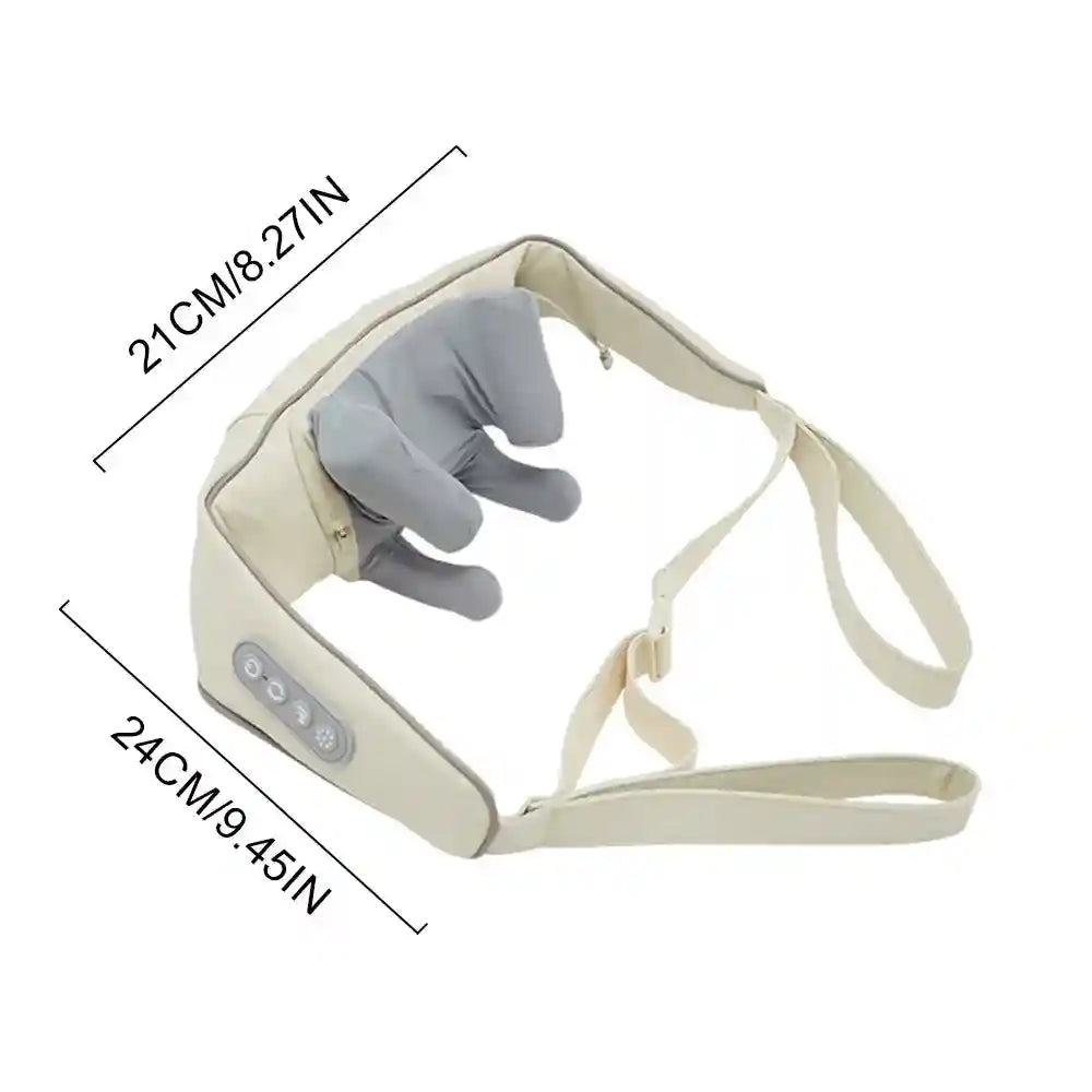Wireless Electric Neck Massager - 3D Shiatsu Kneading with Heat Massage Roller Tidesmit