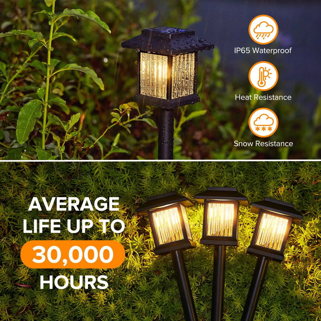 Solar Pathway Light Outdoor Solar Lamp Waterproof Landscape Lighting for Garden Yard Patio Walkway Driveway Camping Decor