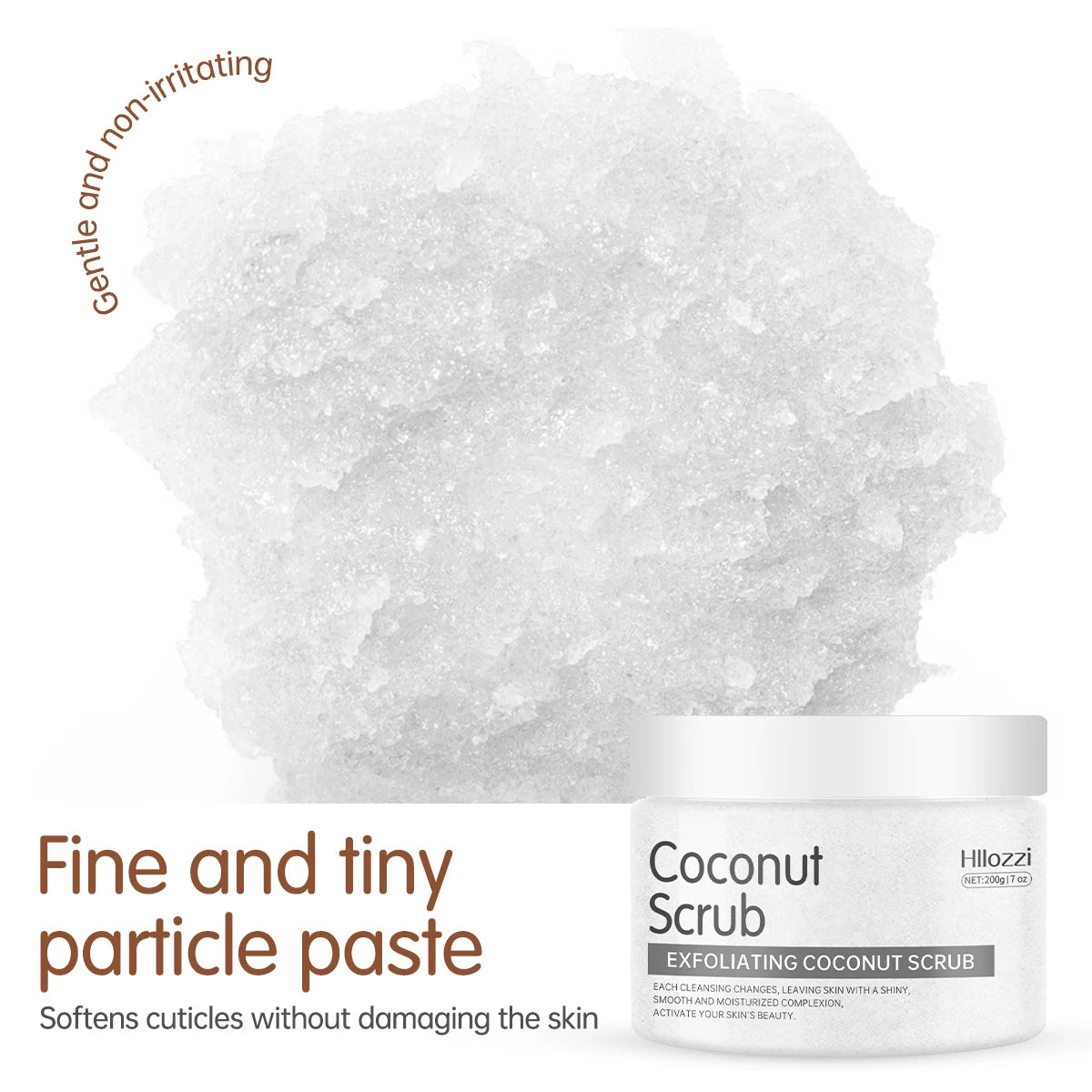 Coconut Body Scrub for Face - Exfoliating & Hydrating Natural Skincare Scrubs Treatments Tidesmit