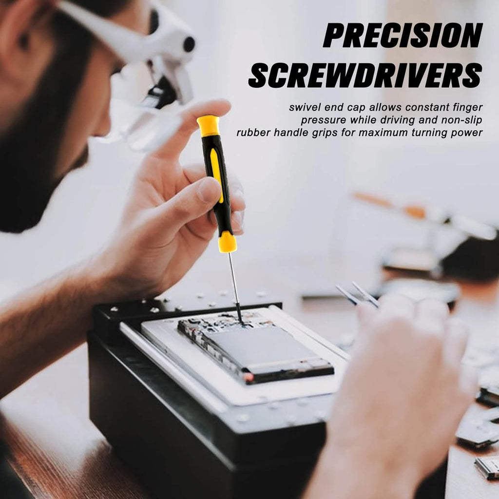 131PCs Magnetic Screwdriver Set with Plastic Ranking Includes Precision Screwdriver and Pick Hook Ratchet Driver DIY Tools