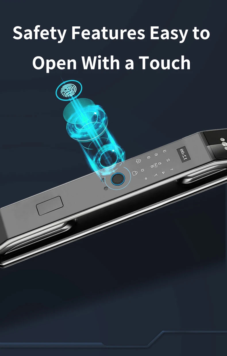 Wishome WiFi APP Smart Door Lock 3D Face Recognition Fingerprint Electronic Door Lock