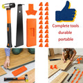 Multi-Piece Composite Floor Installation Kit, Hardwood Flooring Accessories Tool Set, Includes Floor Padding, Drill Blocks, Pull Rods, Rubber Hammer