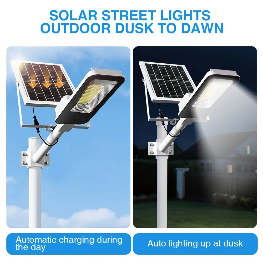 4 Sets of Outdoor Waterproof Solar Lamps, 6000mAh Solar Street Lamps, Suitable for Outdoor Lighting from Dusk to Dawn