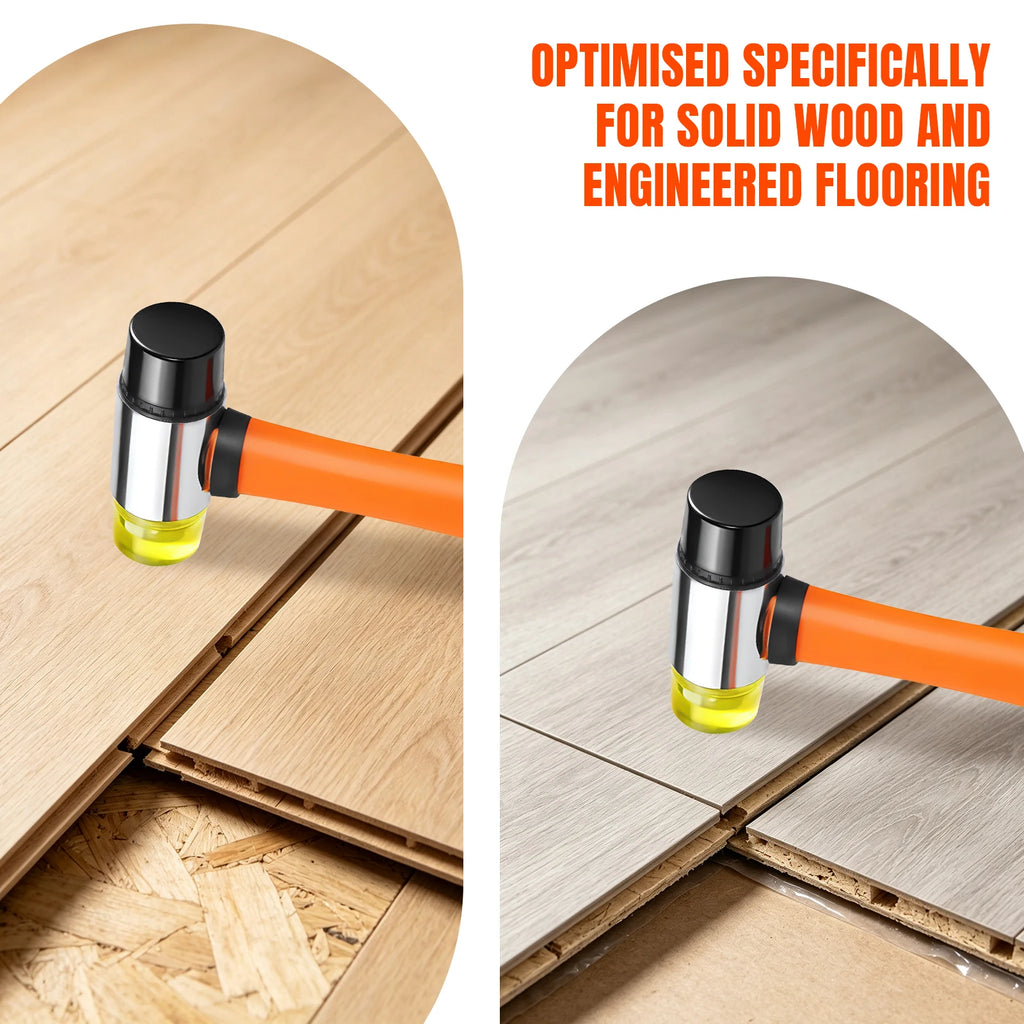Multi-Piece Composite Floor Installation Kit, Hardwood Flooring Accessories Tool Set, Includes Floor Padding, Drill Blocks, Pull Rods, Rubber Hammer