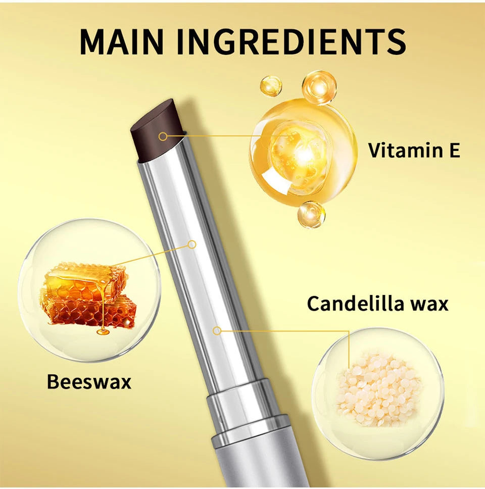Moisturizing honey lip balm with beeswax, Vitamin E, and candelilla wax for long-lasting, nourishing lip care.