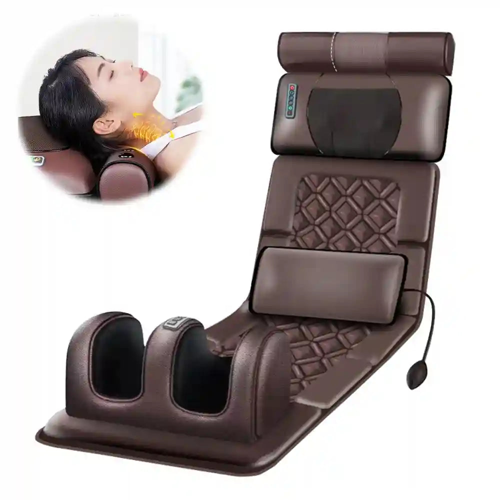 Full Body Electric Massage Mattress with Heat Therapy & Airbags Massage Cushion B Set EU Plug Poland Tidesmit