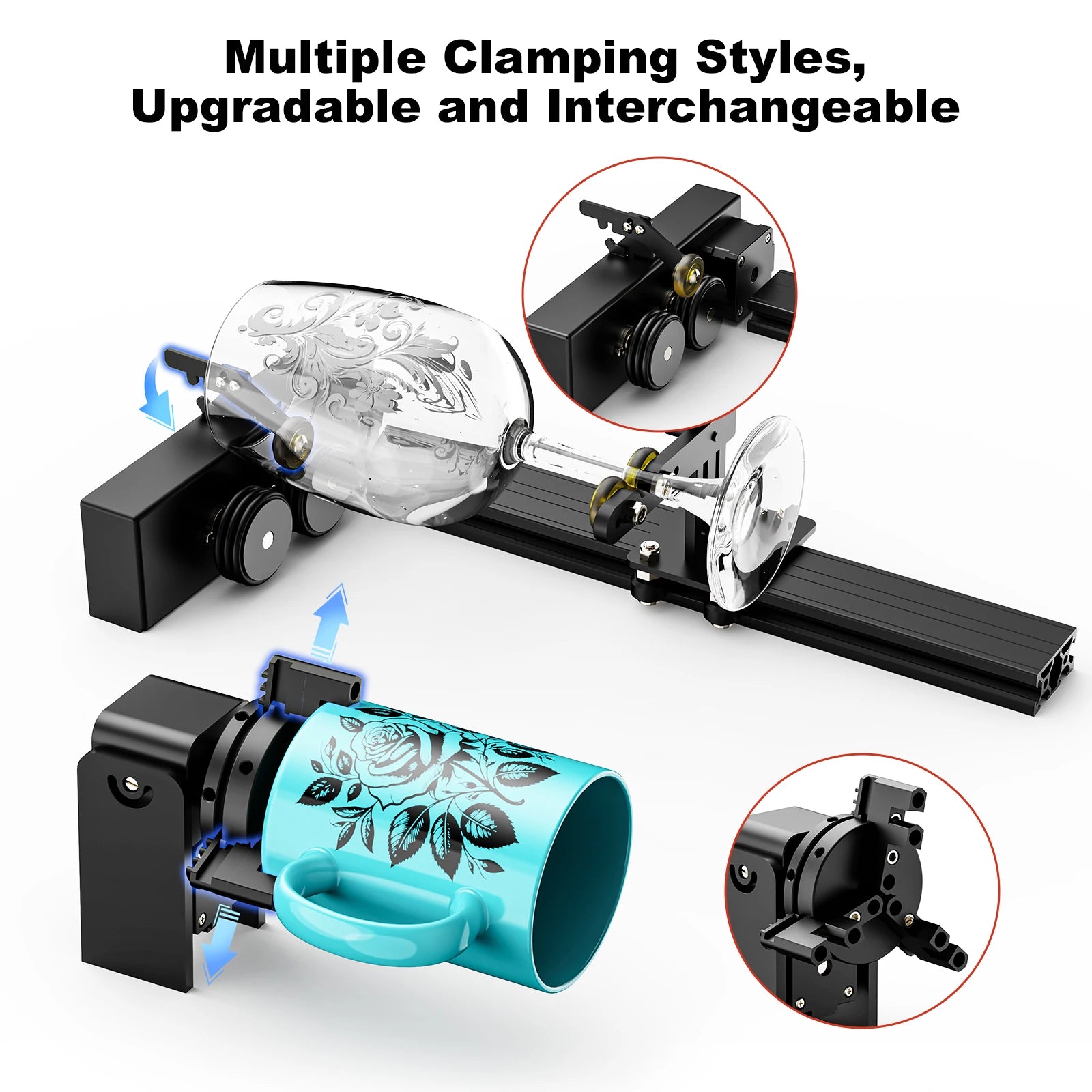 Twotrees TS5 Rotary Laser Engraver for Stanley Cup Pre-assembled 95% CNC Machine Laser Engraving Spheres And Circles Tools