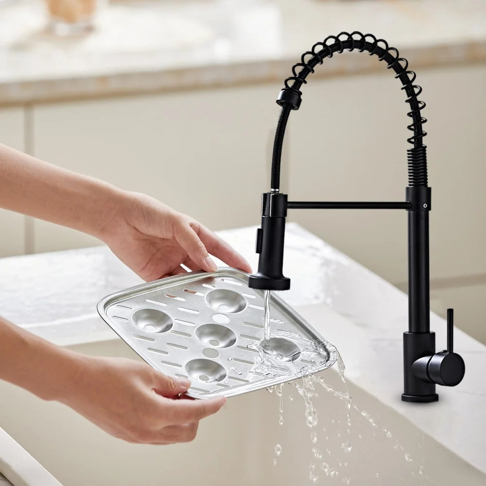 360° Rotation Pull Down Sprayer Faucet Hot & Cold Water Mixer Pull Out Kitchen Tap 2 Function Spray Modes Pull Out Kitchen Faucet For Kitchen Sink / Bathroom Basin