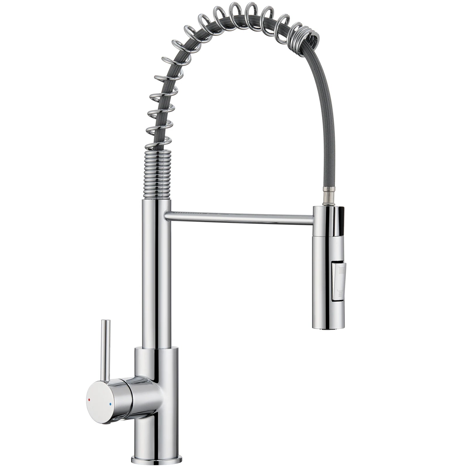 Kitchen Faucet, Kitchen Mixer with Showerhead, 360° Swivel High-Arch Stainless Steel Chrome, Retractable 2-Mode Sprayer for Sink