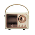 Portable Bluetooth Speaker - Retro Design with RGB LED & Metal Housing White Metal My Store