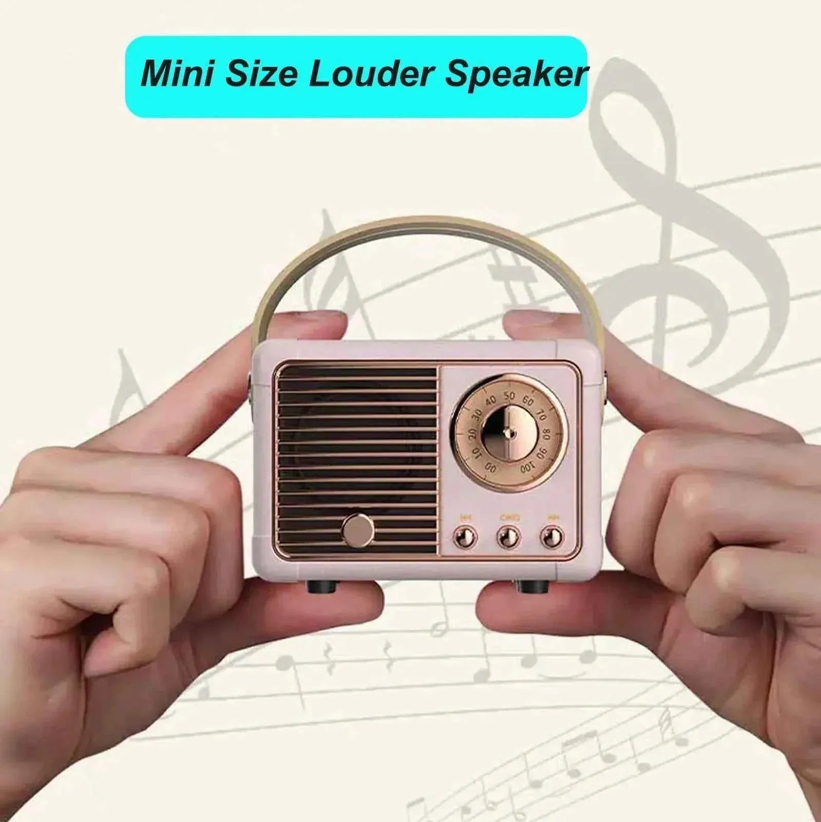Portable Bluetooth Speaker - Retro Design with RGB LED & Metal Housing My Store
