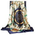 Premium Customized Print Square Silk Scarf Women Ethnic Style Spring Floral Pattern Lightweight Soft Touch 100% Silk