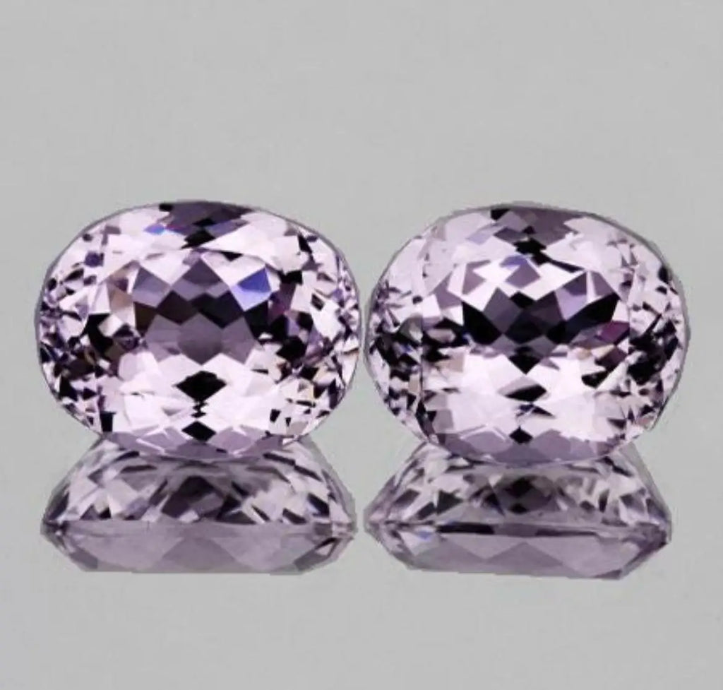 Natural pink Kunzite Perfect Faceted Cushion Shape Pair for Jewelry Making High Quality rare Gemstone