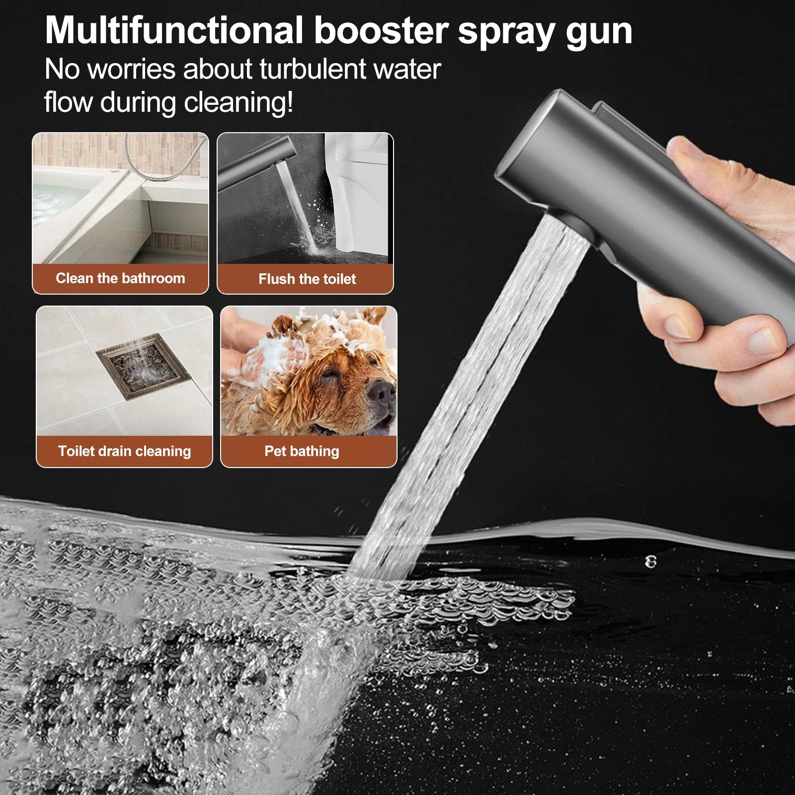 Thermostatic Rainfall Shower System with Digital Temperature Display, Handheld Shower Head Set, Adjustable Bathroom Shower Kit