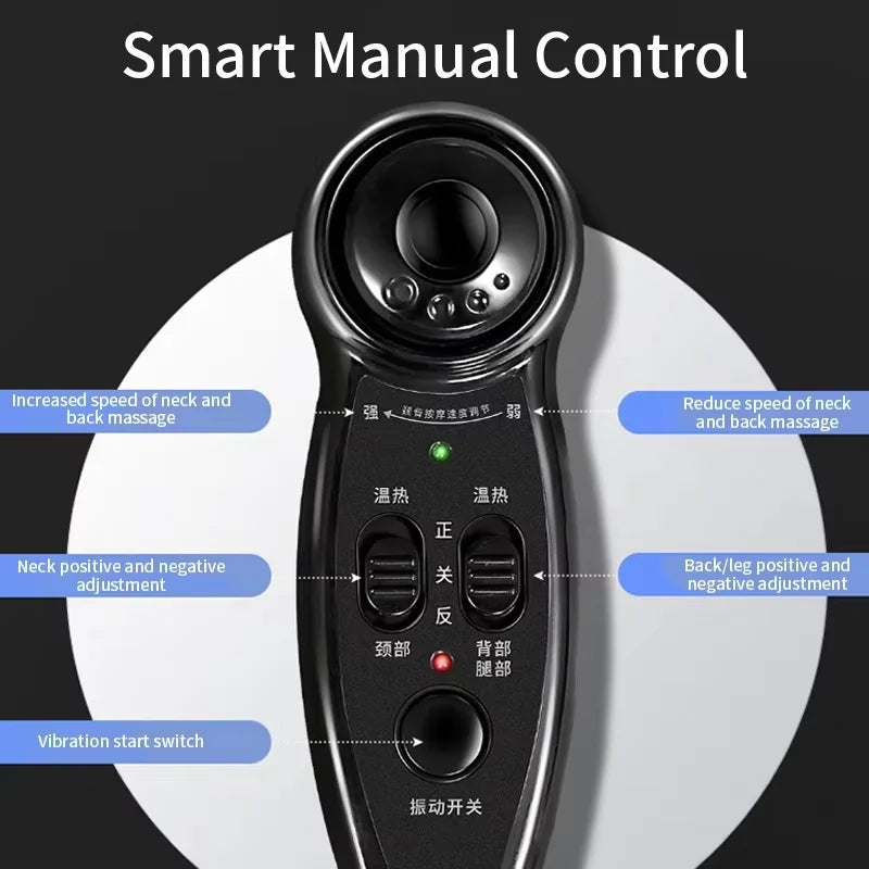 Full Body Electric Massager - Deep Tissue Heat Therapy Cushion Massage Chairs Tidesmit