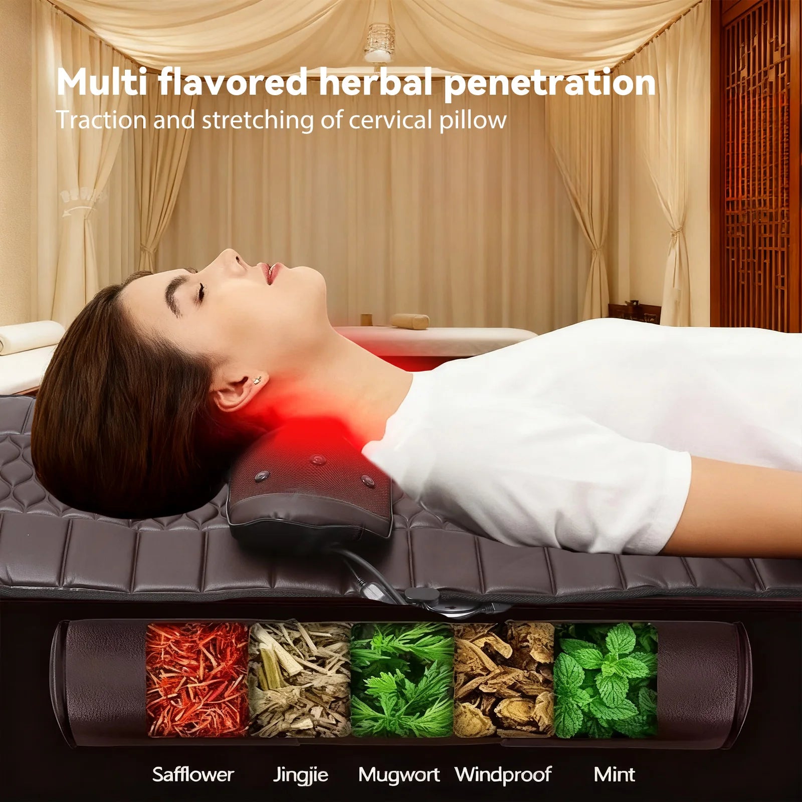 Full Body Electric Massage Mattress with Heat Therapy & Airbags Massage Cushion Tidesmit
