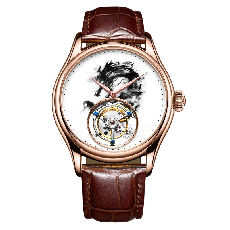 Classic Design 7011 Tourbillon Automatic Mechanical Watch Men Luxury Watch Manufacturer certified