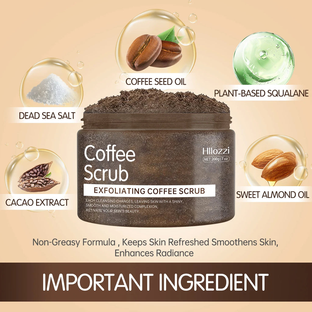 Coffee Body Scrub for Deep Exfoliation and Pore Cleansing - 250ml Scrubs Treatments Tidesmit