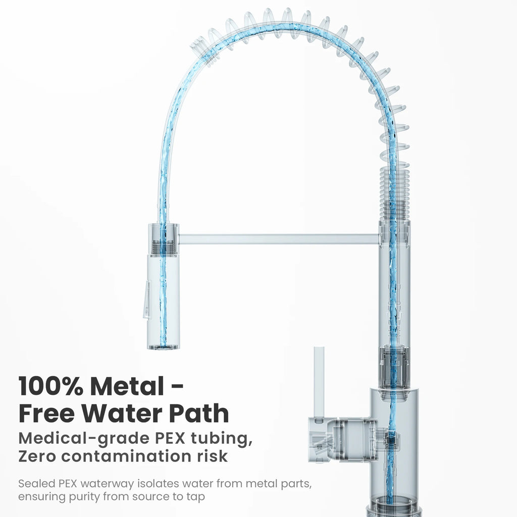 Kitchen Faucet, Kitchen Mixer with Showerhead, 360° Swivel High-Arch Stainless Steel Chrome, Retractable 2-Mode Sprayer for Sink