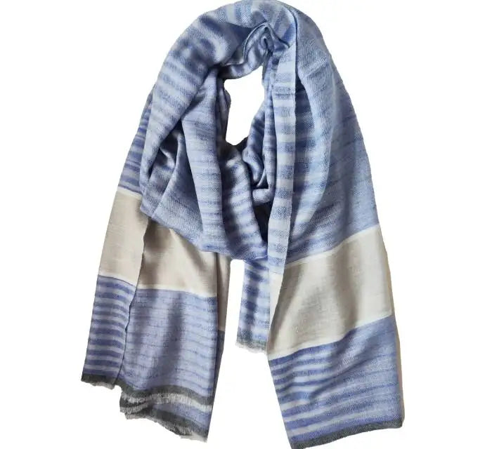 Autumn Ombre Dyed Three Color shaded Vintage Style Silk Long Women Shawl Scarf