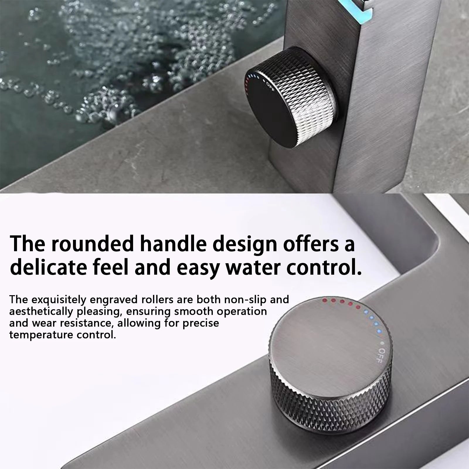 Digital Display Bathroom Basin Faucet Intelligent LED Temperature Display Deck Mounted Washbasin Crane Hot Cold Water Mixer Sink Vanity Tap ﻿