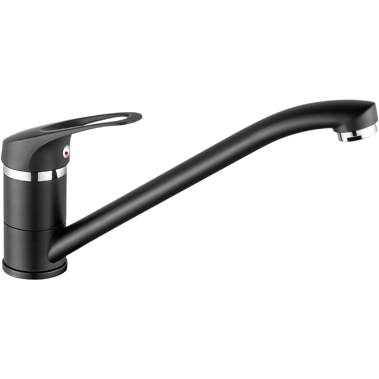Black Kitchen Tap, Slanted Design 360 Swivel Bathroom Basin Faucet Hot Cold Water Mixer, Brass Stainless Steel Sink Tap, Removable Aerator PEX Hose, Standard G3/8 Modern Home Laundry Countertop Mounted Water Tap