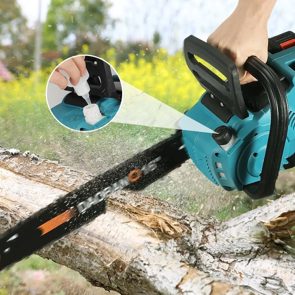 3500W Brushless Electric Chainsaw Cordless Pruning Woodworking Power Tool Handheld Garden Cutter 16Inch For Makita Battery