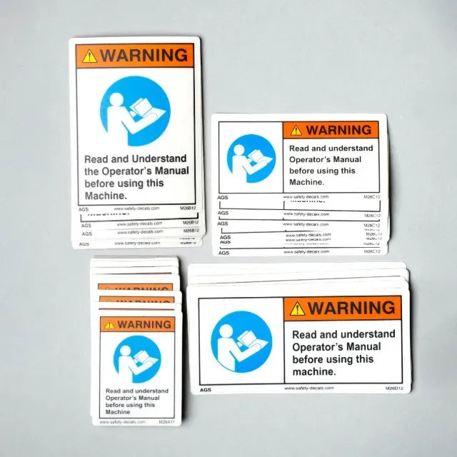 Industrial Machinery Operator Manual Safety Adhesive Sticker Matte Finish - Angle/Detail 9