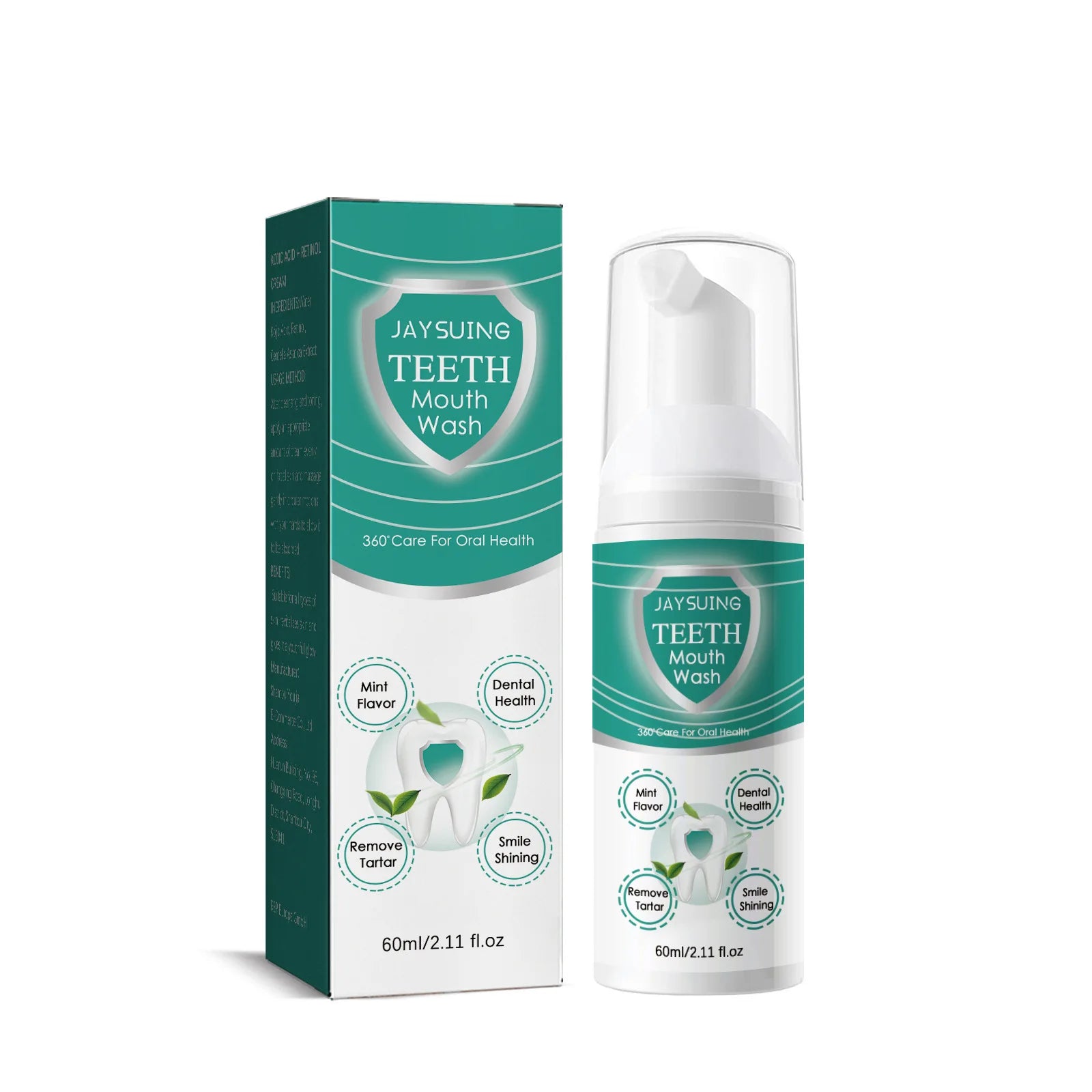 Tidesmit yellow teeth cleaning mousse for plaque removal, enamel repair, and fresh breath whitening foam.