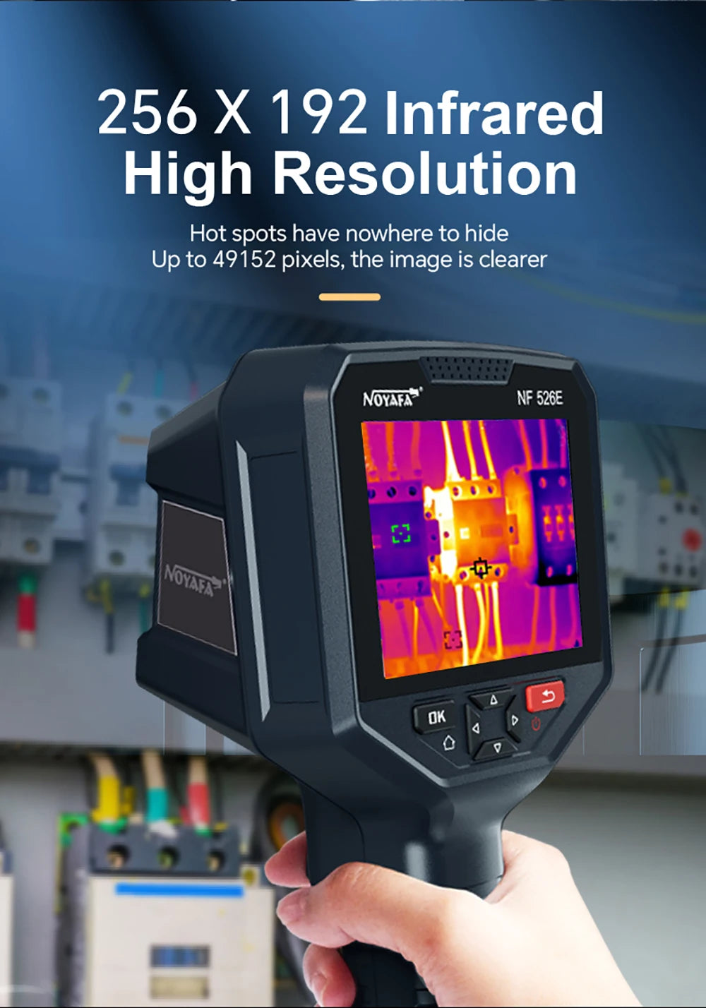 NOYAFA NF-526E Thermal Imager 256*192 Handheld thermal Camera Infrared Temperature Meter For Repair, PCB, Circuit Testing