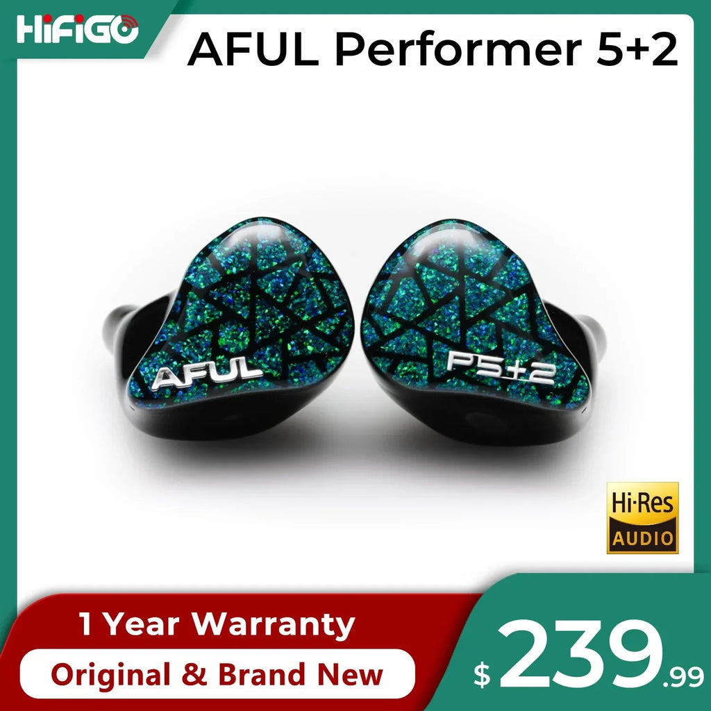 AFUL Performer 5+2 / Performer 7 2DD+4BA+1Micro Planar In Ear Monitor Earphones HiFi Wired Hybrid Headphone Music IEMs| HiFiGo Tidesmit