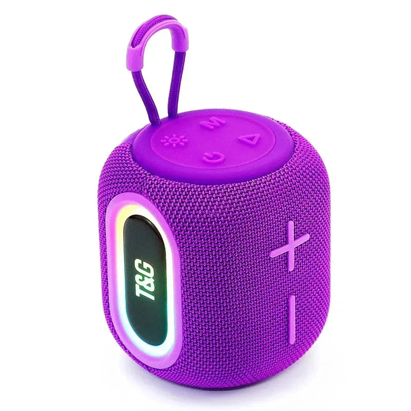 Portable Bluetooth Speaker | Waterproof Wireless Subwoofer With LED Purple My Store
