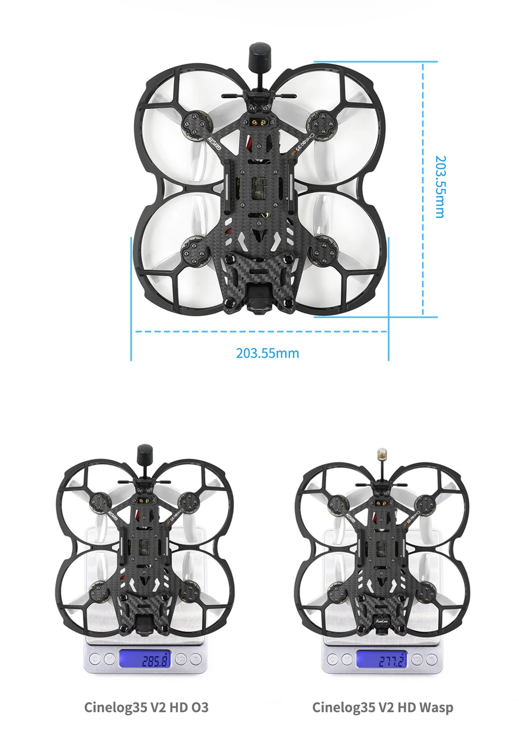 GEPRC Cinelog35 V2 Analog 6S FPV Drone for Freestyle Cinematography Tidesmit