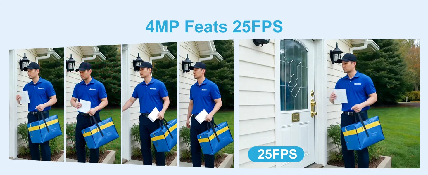 Anpviz 4MP PoE Camera Full Metal Turret Security IP Camera Smart Dual Light Color AI Human Motion Detection Built-in Mic H.265