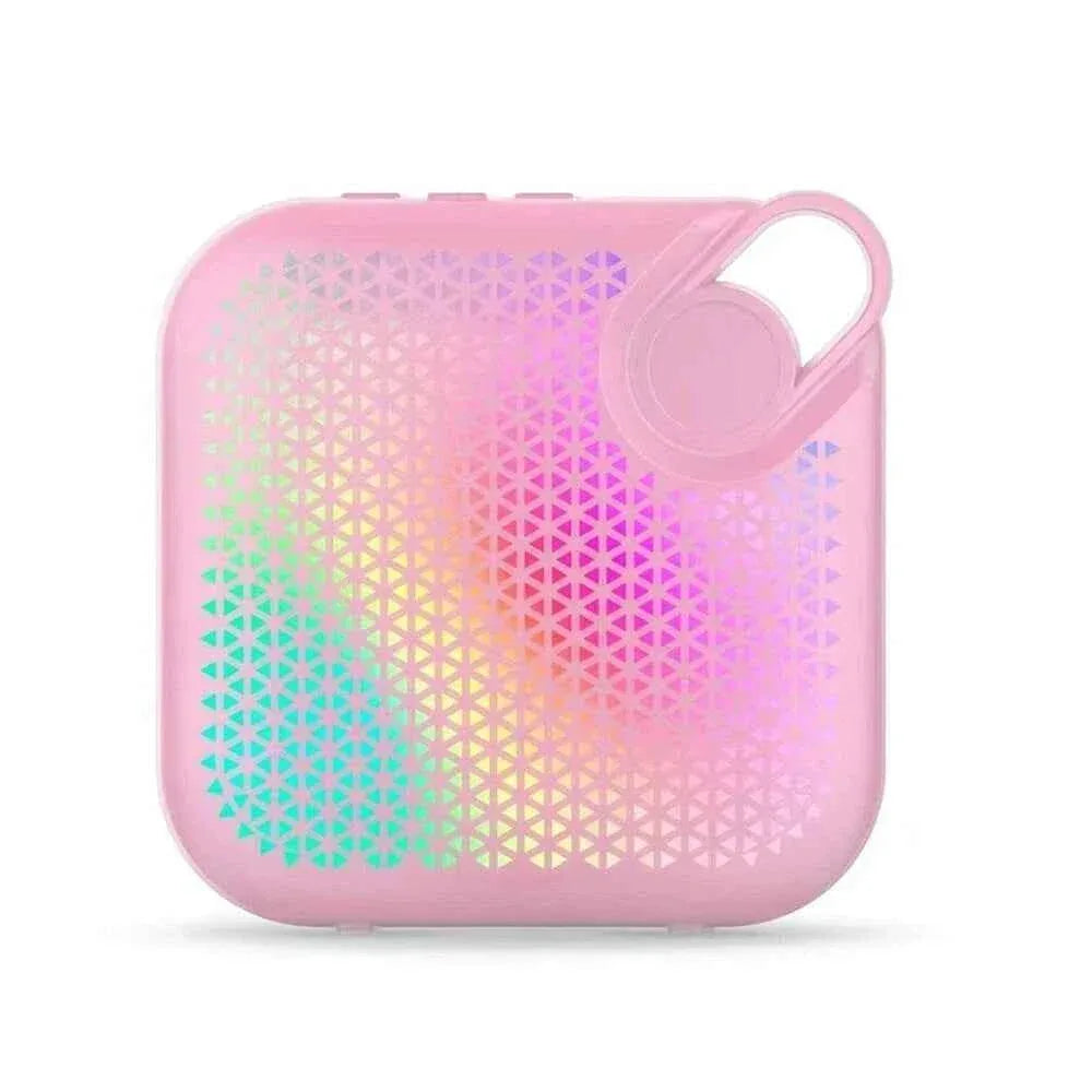 Portable Bluetooth Speaker with RGB LED and Bass Boost - Blue Pink plastic My Store