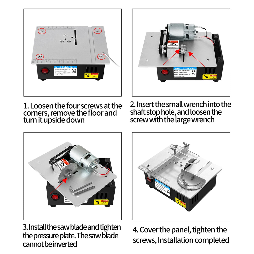 Mini Table Saw Electric Small Bench Saws Desktop Saw Household DIY PCB Model Cutting Tool Woodworking Lathe Machine 63mm Blade