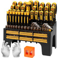 131PCs Magnetic Screwdriver Set with Plastic Ranking Includes Precision Screwdriver and Pick Hook Ratchet Driver DIY Tools