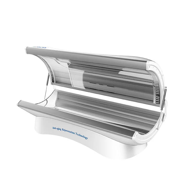 Vertical Solarium Sunbed with Full Body Light Therapy for Muscle Relief Back Massage Instrument Tidesmit