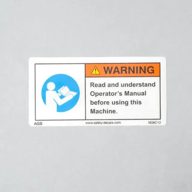 Industrial Machinery Operator Manual Safety Adhesive Sticker Matte Finish - Angle/Detail 5