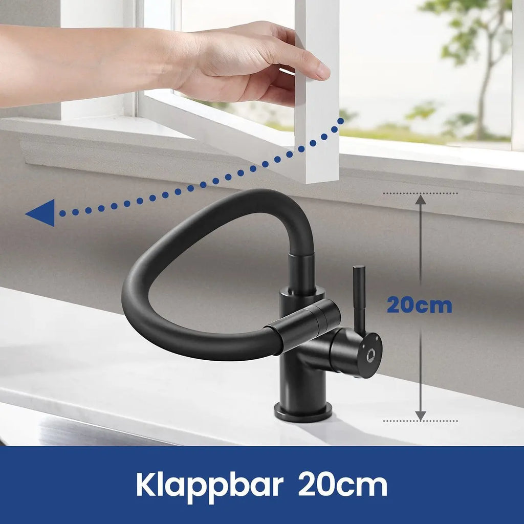 Flexible Kitchen mixed with 2 Types of Jets, Fl Fl, Hot and Cold Water, tilting at 360 °