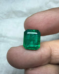 Natural Zambian Emerald Octagon Cut 5.45 Ct Genuine Green Loose Emerald Gemstone Certified Precious Stone for Jewelry Making