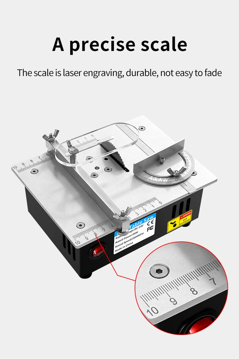 Mini Table Saw Electric Small Bench Saws Desktop Saw Household DIY PCB Model Cutting Tool Woodworking Lathe Machine 63mm Blade