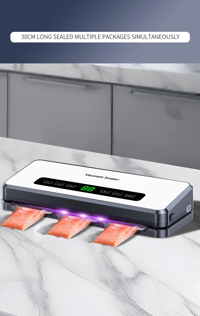 SZUK Electric Food Vacuum Sealer Dry/Wet Food Packaging Seal Built in Cutter Roll Bag Kitchen Food Storage Seal Vacuum Packaging