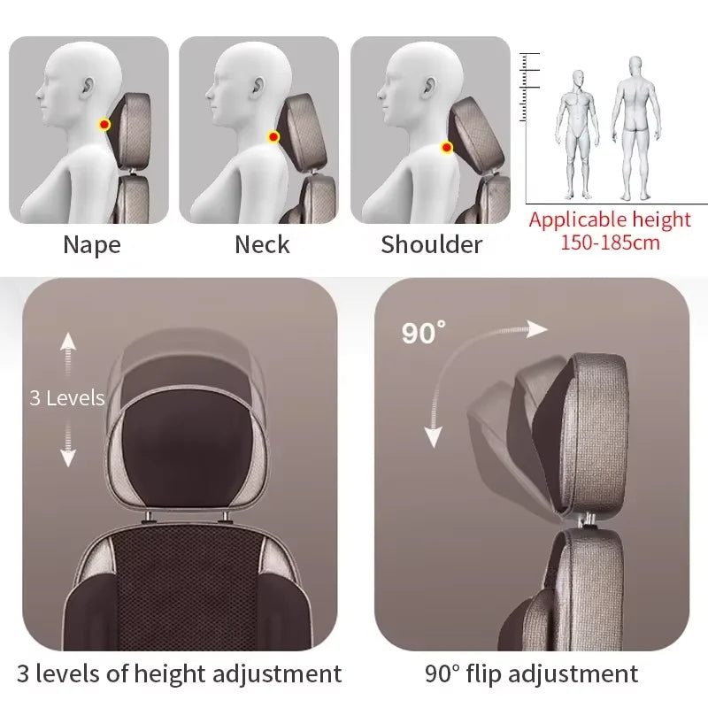 Full Body Electric Massager - Deep Tissue Heat Therapy Cushion Massage Chairs Tidesmit