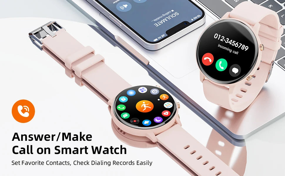 1.39'' HD 360*360 Smart Watch Bluetooth Calling, BLE5.2 IP67 Waterproof Fitness Tracker, Real-time Heart Rate Multi-Sport
