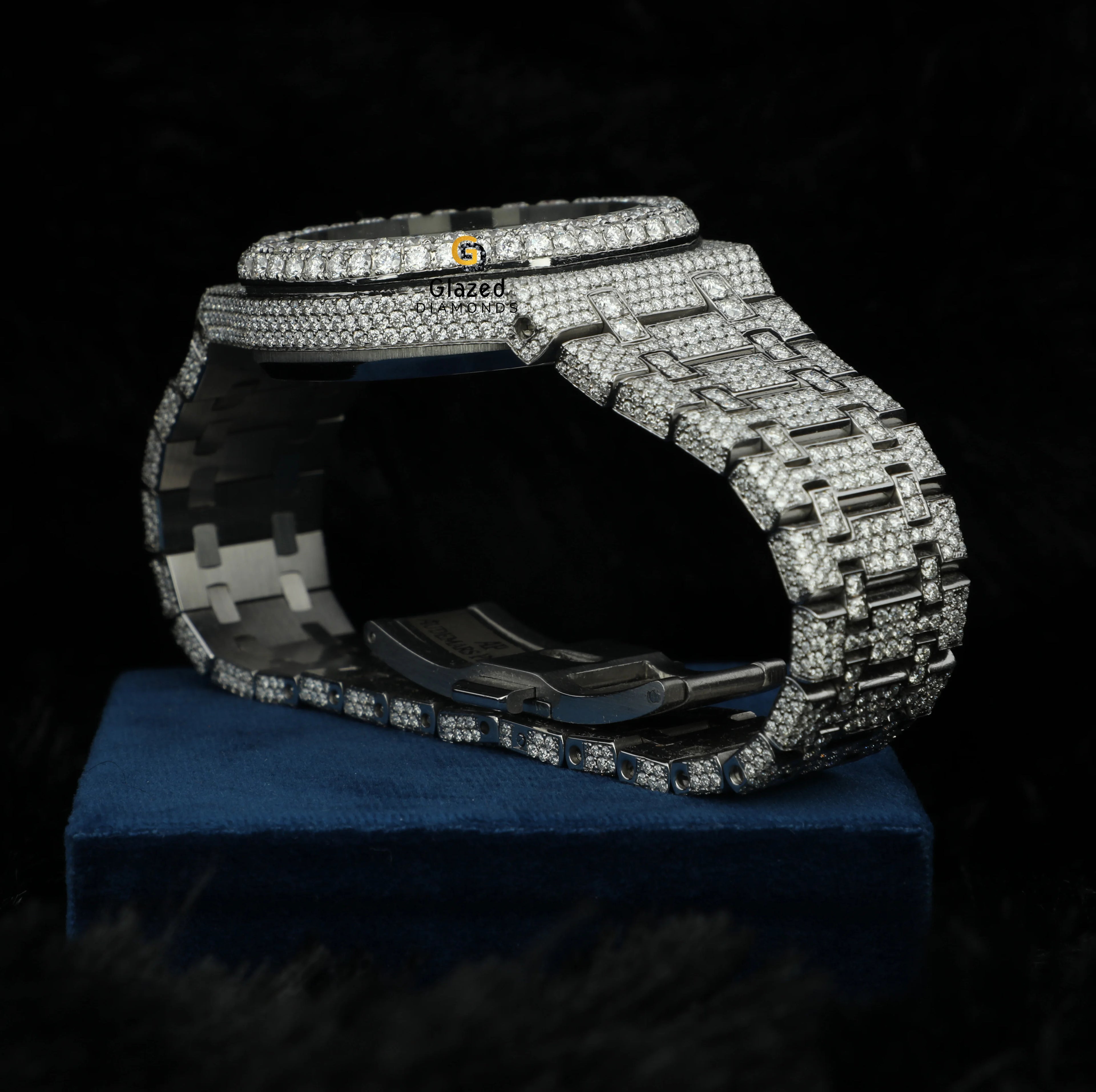 Discover the Epitome of Luxury in Custom High Quality Stainless Steel Mens Chronograph Moissanite Diamond Watch With VVS Clarity
