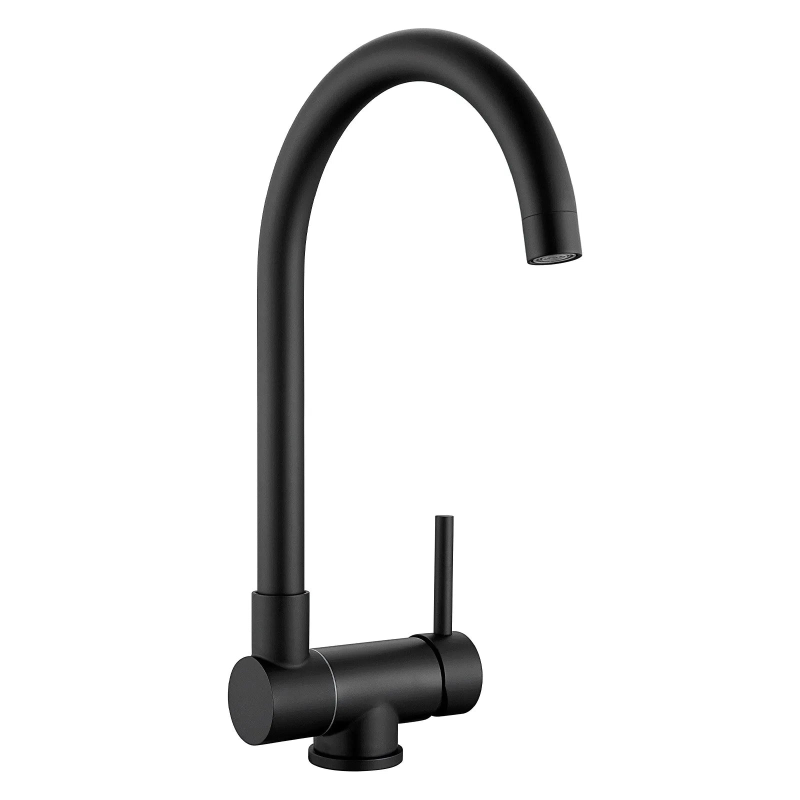 Black Folding Kitchen Mixer, Foldable Kitchen Faucet Against Window in 304 Stainless Steel, 360° Swivel Kitchen Faucet