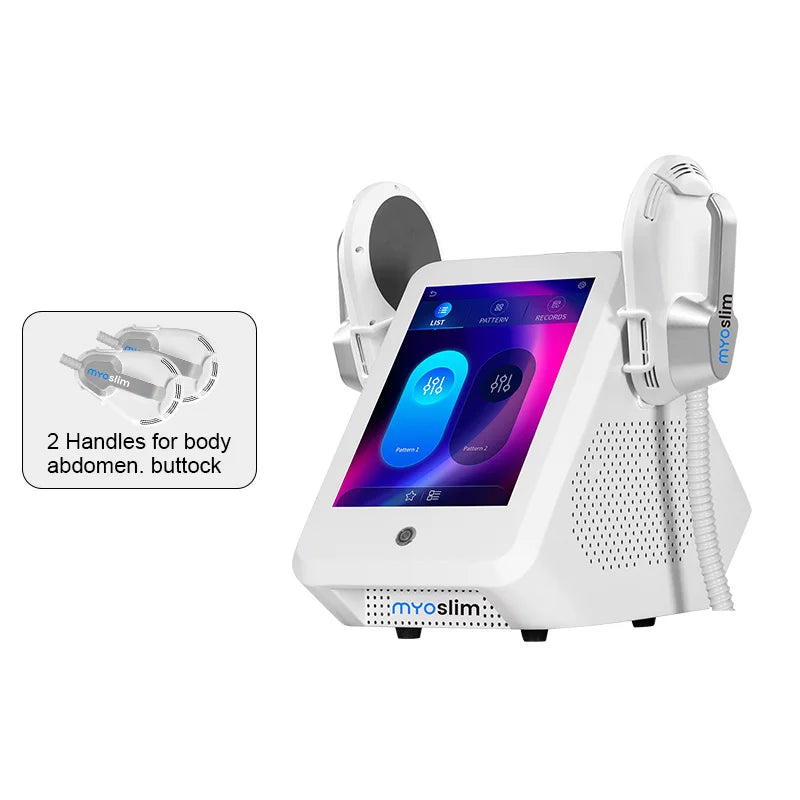 HIEMT Body Shaping Machine Muscle Stimulator with RF - Tidesmit Back Massage Instrument 2 Handle RF white Tidesmit