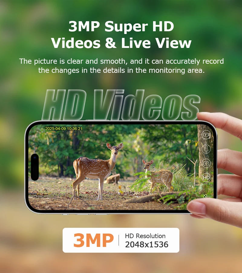 SHIWOJIA Mini PTZ Camouflage Solar Camera 4G WiFi IP65 Wide Angle AI Animal Detection Trail CCTV Security for Hunting Outdoor