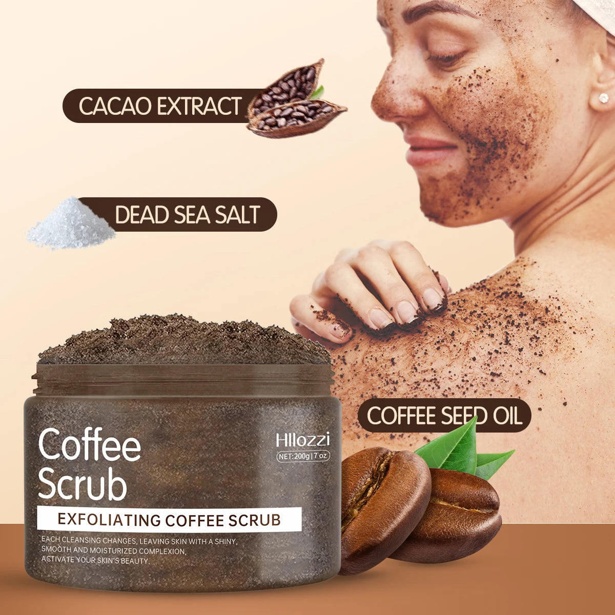 Coffee Body Scrub for Deep Exfoliation and Pore Cleansing - 250ml Scrubs Treatments Tidesmit